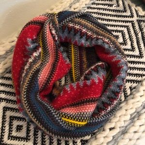 Multicolored infinity scarf